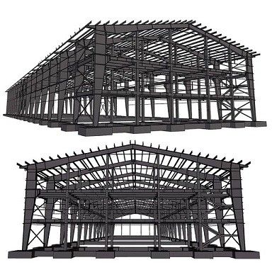 Grid Prefabricated Steel Workshop Dengan Desain Disesuaikan