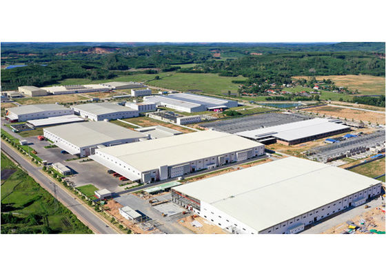 Q355 / Q235 Struktur baja Pabrik Kerangka Garasi Bangunan Prefab Konstruksi
