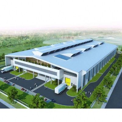 Pemasangan Prefabrikasi Industri Bagian H Struktur Baja Frame Gedung Gudang