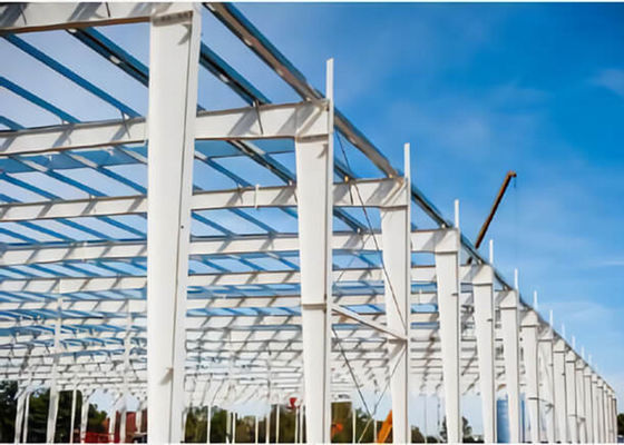 Struktur Baja Prefabrikasi Industri Frame Gudang Konstruksi Gedung Garasi