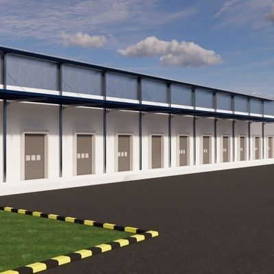 C / Z-Section Steel Purlin Metal Warehouse Dengan Warna Steel Sheet Wall