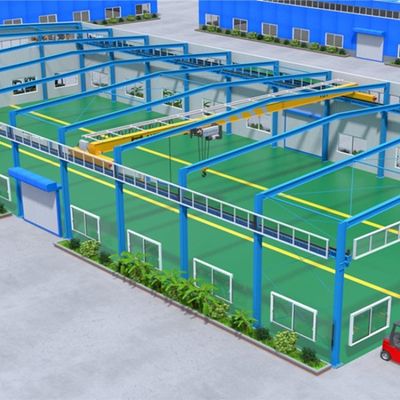 Hot Rolled H Section Steel Beam Steel Structure Warehouse dengan Q355B Steel