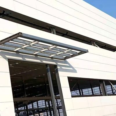 Konstruksi Logam Struktur Baja gudang Dengan Aluminium / PVC Windows