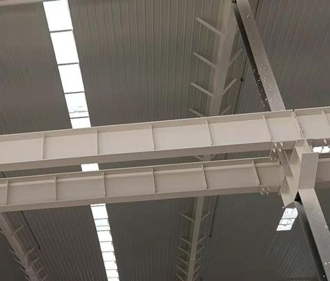 Konstruksi Logam Struktur Baja gudang Dengan Aluminium / PVC Windows