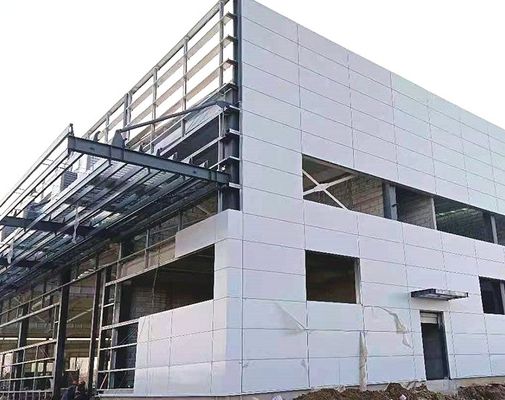 Konstruksi Logam Struktur Baja gudang Dengan Aluminium / PVC Windows
