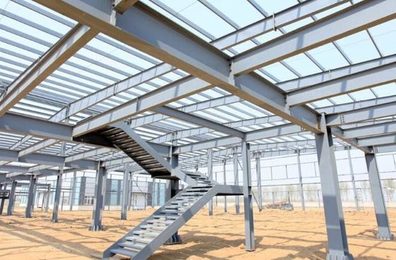 Custom Steel Structure shed Fabrication Warehouse Workshop untuk konstruksi Bangunan