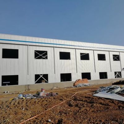 Bangunan Kerangka Gable Metal Ringan Lokakarya Struktur Baja Industri