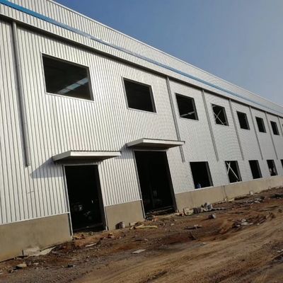 Bangunan Kerangka Gable Metal Ringan Lokakarya Struktur Baja Industri