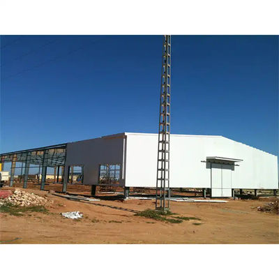 Gudang Struktur Baja Prefab Dengan Isolasi Opsional Dan Jendela Aluminium