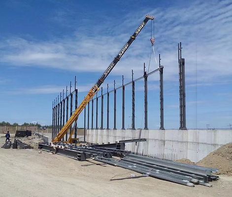 Column baja Bagian H Hot Rolled / Welded Untuk Bahan Konstruksi Gudang Logam