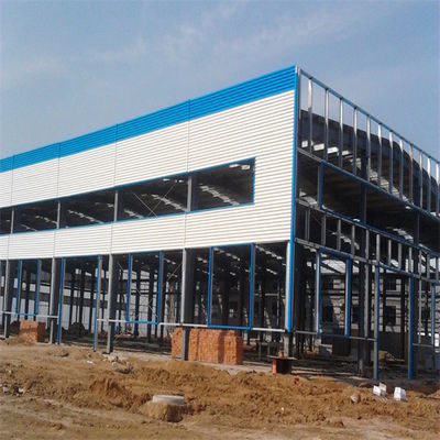 Aluminium Alloy Window Metal Building Workshop dengan dan Perawatan Permukaan Galvanized