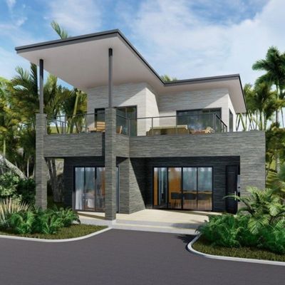 Isolasi panas tinggi Struktur baja ringan Villa Untuk Desain Aman Dan Kuat