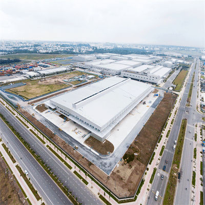 Hot Rolled/Welded H Section Steel Metal Building Workshop untuk aplikasi tugas berat