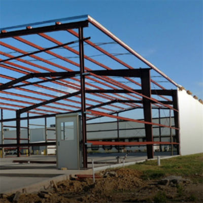 Gudang Logam Dengan Q355B / Q235B Baja Dan Menghemat Ruang Roller Shutter Pintu