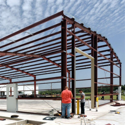 Gudang Logam Dengan Q355B / Q235B Baja Dan Menghemat Ruang Roller Shutter Pintu