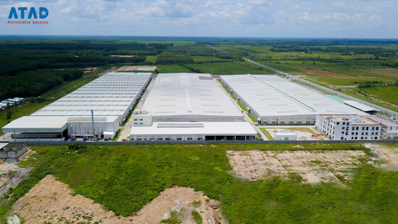 Rangka struktur baja prefabrikasi industri, pabrik pengolahan dan pembuatan struktur baja